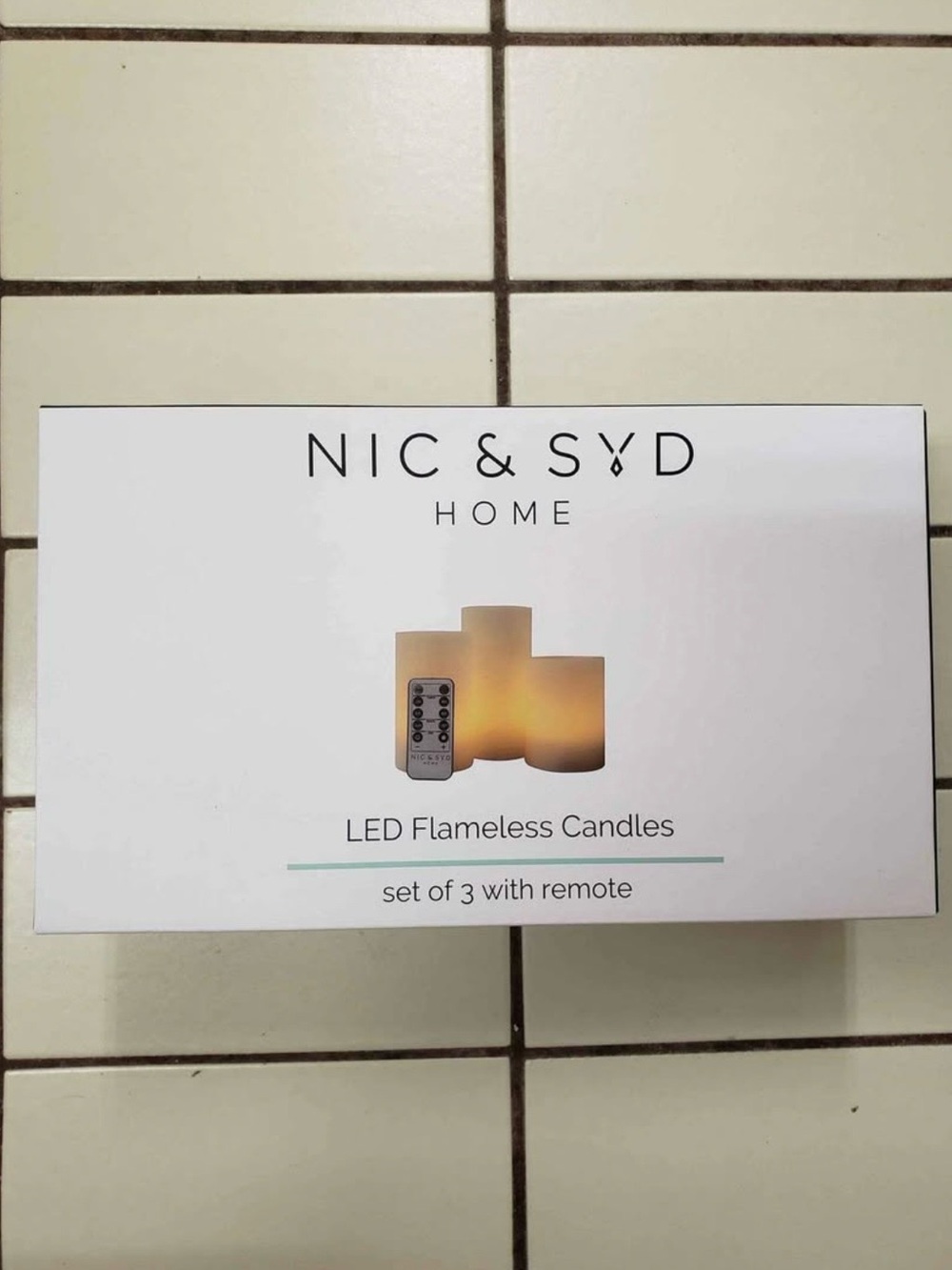 NIC & SYD Home LED Flameless Candles Set of 3 in Cream